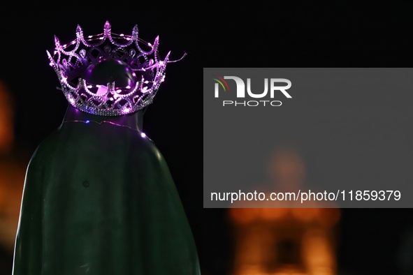 Thousands of Catholic pilgrims arrive at the Basilica of Guadalupe for the religious celebration of the Virgin of Guadalupe Day in Mexico Ci...