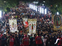 Thousands of Catholic pilgrims arrive at the Basilica of Guadalupe for the religious celebration of the Virgin of Guadalupe Day in Mexico Ci...