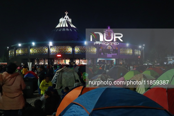 Thousands of Catholic pilgrims arrive at the Basilica of Guadalupe for the religious celebration of the Virgin of Guadalupe Day in Mexico Ci...