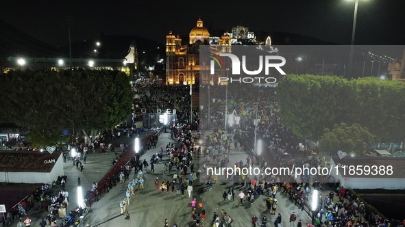 Thousands of Catholic pilgrims arrive at the Basilica of Guadalupe for the religious celebration of the Virgin of Guadalupe Day in Mexico Ci...