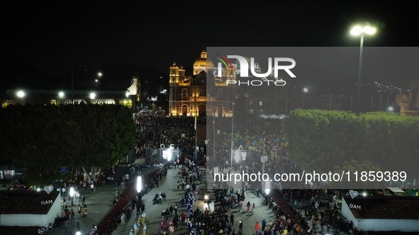 Thousands of Catholic pilgrims arrive at the Basilica of Guadalupe for the religious celebration of the Virgin of Guadalupe Day in Mexico Ci...