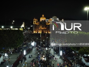 Thousands of Catholic pilgrims arrive at the Basilica of Guadalupe for the religious celebration of the Virgin of Guadalupe Day in Mexico Ci...