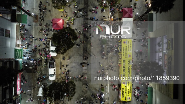 Thousands of Catholic pilgrims arrive at the Basilica of Guadalupe for the religious celebration of the Virgin of Guadalupe Day in Mexico Ci...