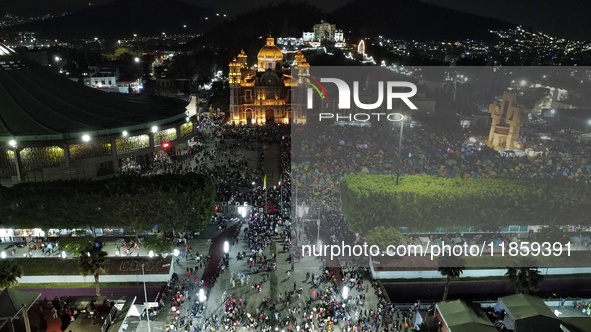 Thousands of Catholic pilgrims arrive at the Basilica of Guadalupe for the religious celebration of the Virgin of Guadalupe Day in Mexico Ci...