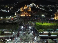 Thousands of Catholic pilgrims arrive at the Basilica of Guadalupe for the religious celebration of the Virgin of Guadalupe Day in Mexico Ci...