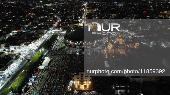 Thousands of Catholic pilgrims arrive at the Basilica of Guadalupe for the religious celebration of the Virgin of Guadalupe Day in Mexico Ci...