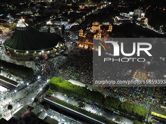 Thousands of Catholic pilgrims arrive at the Basilica of Guadalupe for the religious celebration of the Virgin of Guadalupe Day in Mexico Ci...