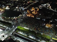 Thousands of Catholic pilgrims arrive at the Basilica of Guadalupe for the religious celebration of the Virgin of Guadalupe Day in Mexico Ci...