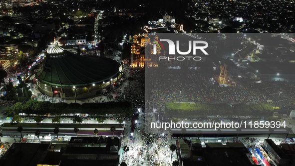 Thousands of Catholic pilgrims arrive at the Basilica of Guadalupe for the religious celebration of the Virgin of Guadalupe Day in Mexico Ci...