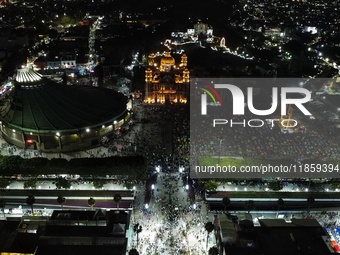 Thousands of Catholic pilgrims arrive at the Basilica of Guadalupe for the religious celebration of the Virgin of Guadalupe Day in Mexico Ci...