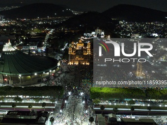 Thousands of Catholic pilgrims arrive at the Basilica of Guadalupe for the religious celebration of the Virgin of Guadalupe Day in Mexico Ci...