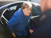 Former German Chancellor Angela Merkel attends the presentation of her book Liberta at Rizzoli Galleria in Milan, Italy, on December 11, 202...