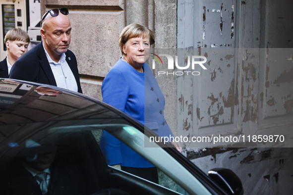 Former German Chancellor Angela Merkel attends the presentation of her book Liberta at Rizzoli Galleria in Milan, Italy, on December 11, 202...