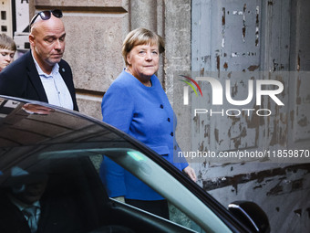 Former German Chancellor Angela Merkel attends the presentation of her book Liberta at Rizzoli Galleria in Milan, Italy, on December 11, 202...