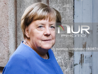 Former German Chancellor Angela Merkel attends the presentation of her book Liberta at Rizzoli Galleria in Milan, Italy, on December 11, 202...