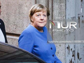 Former German Chancellor Angela Merkel attends the presentation of her book Liberta at Rizzoli Galleria in Milan, Italy, on December 11, 202...