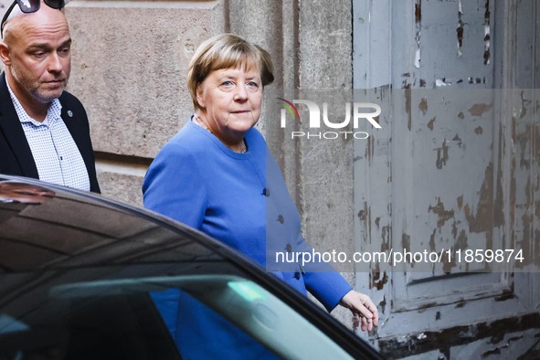 Former German Chancellor Angela Merkel attends the presentation of her book Liberta at Rizzoli Galleria in Milan, Italy, on December 11, 202...