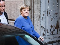 Former German Chancellor Angela Merkel attends the presentation of her book Liberta at Rizzoli Galleria in Milan, Italy, on December 11, 202...