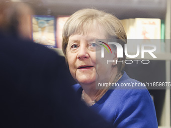 Former German Chancellor Angela Merkel attends the presentation of her book Liberta at Rizzoli Galleria in Milan, Italy, on December 11, 202...