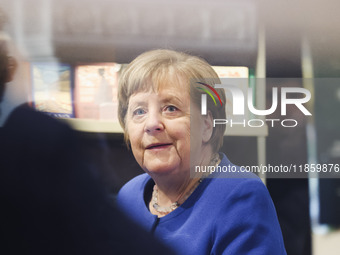 Former German Chancellor Angela Merkel attends the presentation of her book Liberta at Rizzoli Galleria in Milan, Italy, on December 11, 202...