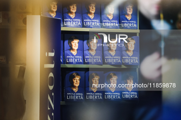 Former German Chancellor Angela Merkel attends the presentation of her book Liberta at Rizzoli Galleria in Milan, Italy, on December 11, 202...