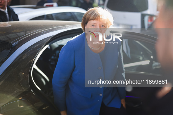 Former German Chancellor Angela Merkel attends the presentation of her book Liberta at Rizzoli Galleria in Milan, Italy, on December 11, 202...