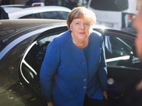 Former German Chancellor Angela Merkel attends the presentation of her book Liberta at Rizzoli Galleria in Milan, Italy, on December 11, 202...