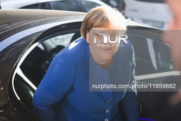 Former German Chancellor Angela Merkel attends the presentation of her book Liberta at Rizzoli Galleria in Milan, Italy, on December 11, 202...