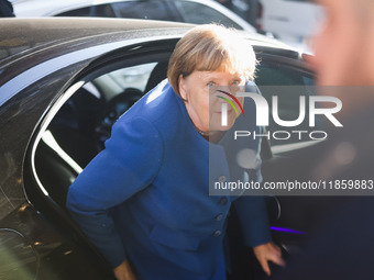 Former German Chancellor Angela Merkel attends the presentation of her book Liberta at Rizzoli Galleria in Milan, Italy, on December 11, 202...