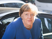 Former German Chancellor Angela Merkel attends the presentation of her book Liberta at Rizzoli Galleria in Milan, Italy, on December 11, 202...