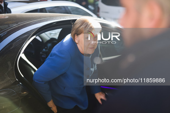 Former German Chancellor Angela Merkel attends the presentation of her book Liberta at Rizzoli Galleria in Milan, Italy, on December 11, 202...