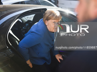 Former German Chancellor Angela Merkel attends the presentation of her book Liberta at Rizzoli Galleria in Milan, Italy, on December 11, 202...