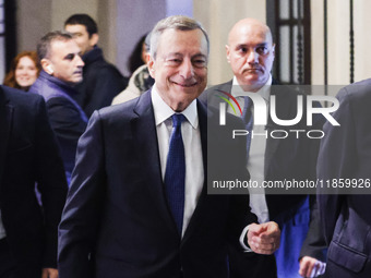 Mario Draghi attends the ceremony of conferring the ISPI 2024 Prize at Palazzo Clerici in Milan, Italy, on December 9, 2024 (