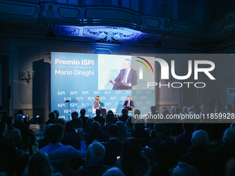 Mario Draghi attends the ceremony of conferring the ISPI 2024 Prize at Palazzo Clerici in Milan, Italy, on December 9, 2024 (