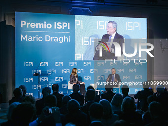 Mario Draghi attends the ceremony of conferring the ISPI 2024 Prize at Palazzo Clerici in Milan, Italy, on December 9, 2024 (