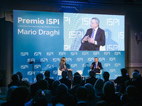 Mario Draghi attends the ceremony of conferring the ISPI 2024 Prize at Palazzo Clerici in Milan, Italy, on December 9, 2024 (