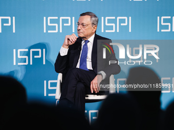 Mario Draghi attends the ceremony of conferring the ISPI 2024 Prize at Palazzo Clerici in Milan, Italy, on December 9, 2024 (