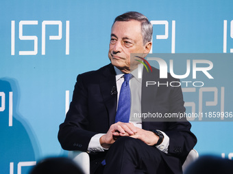 Mario Draghi attends the ceremony of conferring the ISPI 2024 Prize at Palazzo Clerici in Milan, Italy, on December 9, 2024 (