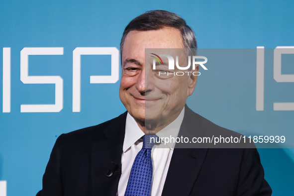 Mario Draghi attends the ceremony of conferring the ISPI 2024 Prize at Palazzo Clerici in Milan, Italy, on December 9, 2024 