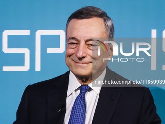 Mario Draghi attends the ceremony of conferring the ISPI 2024 Prize at Palazzo Clerici in Milan, Italy, on December 9, 2024 (