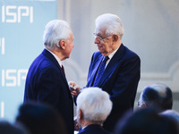 Mario Monti attends the ceremony of conferring the ISPI 2024 Prize to Mario Draghi at Palazzo Clerici in Milan, Italy, on December 9, 2024 (