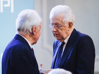 Mario Monti attends the ceremony of conferring the ISPI 2024 Prize to Mario Draghi at Palazzo Clerici in Milan, Italy, on December 9, 2024 (