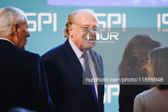 Paolo Scaroni attends the ceremony of conferring the ISPI 2024 Prize to Mario Draghi at Palazzo Clerici in Milan, Italy, on December 9, 2024...