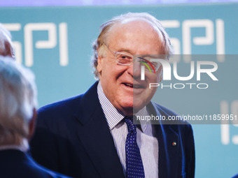 Paolo Scaroni attends the ceremony of conferring the ISPI 2024 Prize to Mario Draghi at Palazzo Clerici in Milan, Italy, on December 9, 2024...