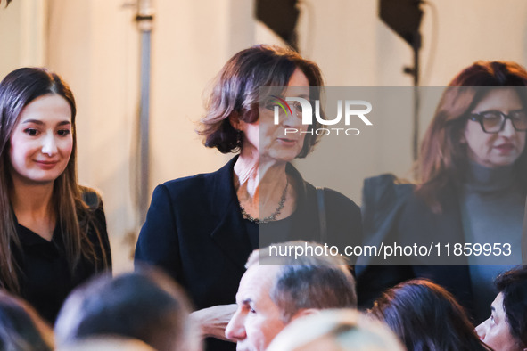 Marta Cartabia attends the ceremony of conferring the ISPI 2024 Prize to Mario Draghi at Palazzo Clerici in Milan, Italy, on December 9, 202...