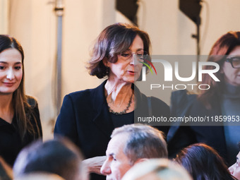 Marta Cartabia attends the ceremony of conferring the ISPI 2024 Prize to Mario Draghi at Palazzo Clerici in Milan, Italy, on December 9, 202...