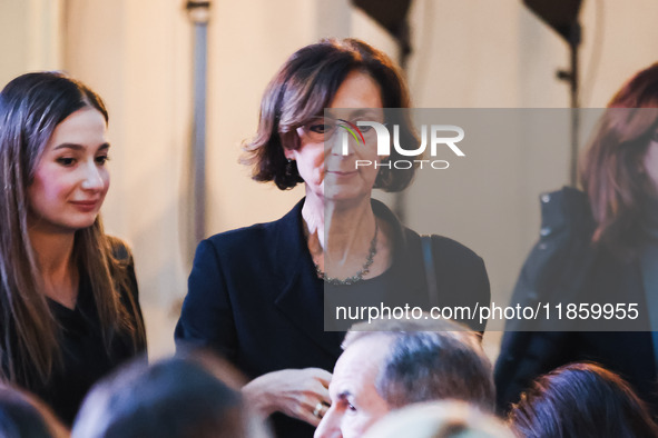 Marta Cartabia attends the ceremony of conferring the ISPI 2024 Prize to Mario Draghi at Palazzo Clerici in Milan, Italy, on December 9, 202...