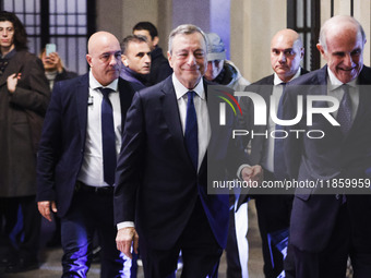 Mario Draghi attends the ceremony of conferring the ISPI 2024 Prize at Palazzo Clerici in Milan, Italy, on December 9, 2024 (