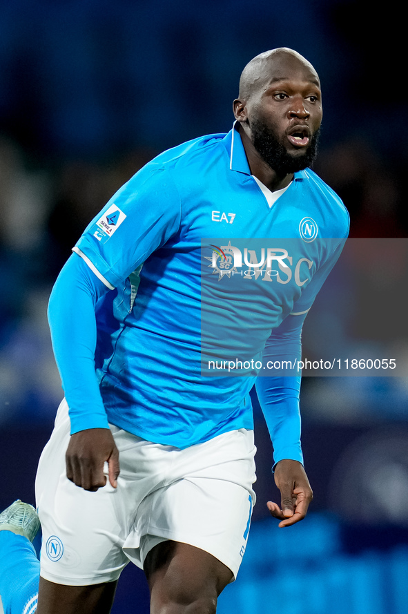 Romelu Lukaku of SSC Napoli looks on during the serie Serie A Enilive match between SSC Napoli and SS Lazio at Stadio Diego Armando Maradona...