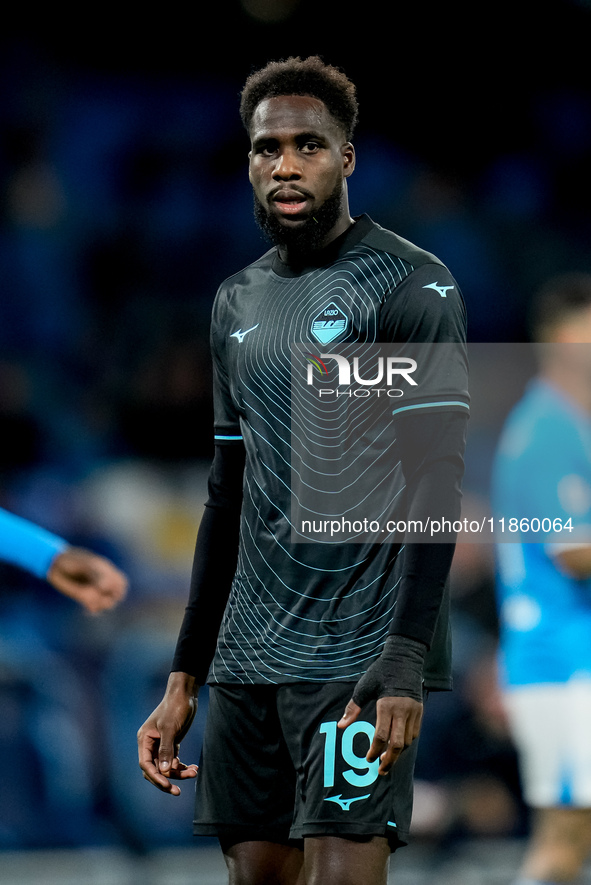 Boulaye Dia of SS Lazio looks on during the serie Serie A Enilive match between SSC Napoli and SS Lazio at Stadio Diego Armando Maradona on...